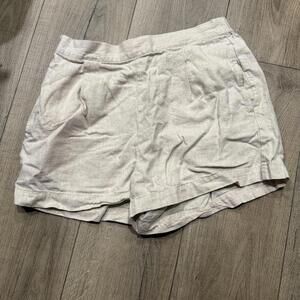 Madewell Women's Linen Blend Shorts Size Large Khaki